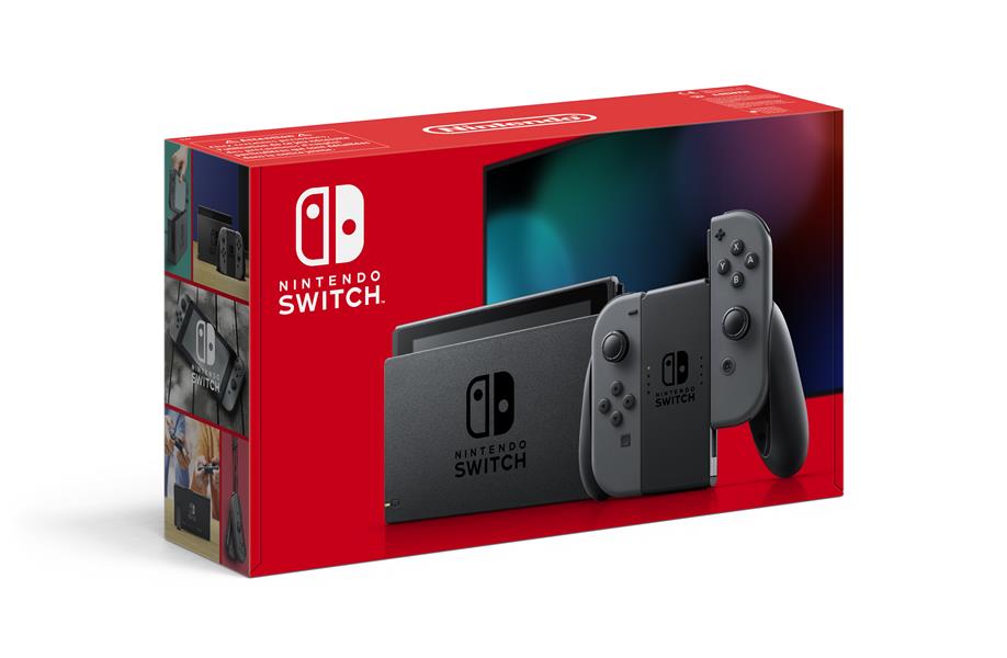 Console nintendo switch avec une paire de joy-con grises (SWITCH