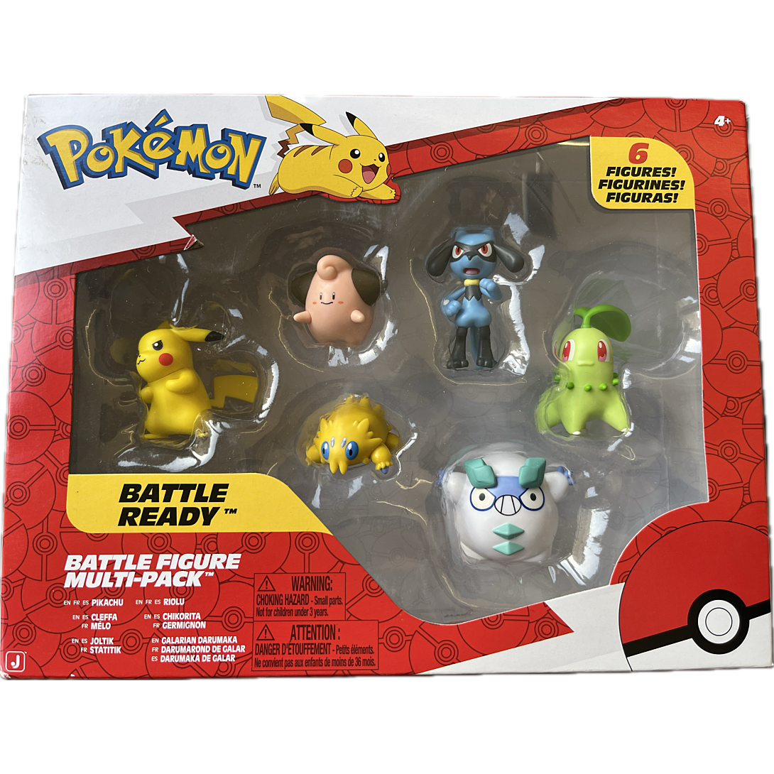 Figurines Pokémon JAZWARES Battle Figure Multipack 6 figurines peintes 5 cm Jaune Neuf - vue 2