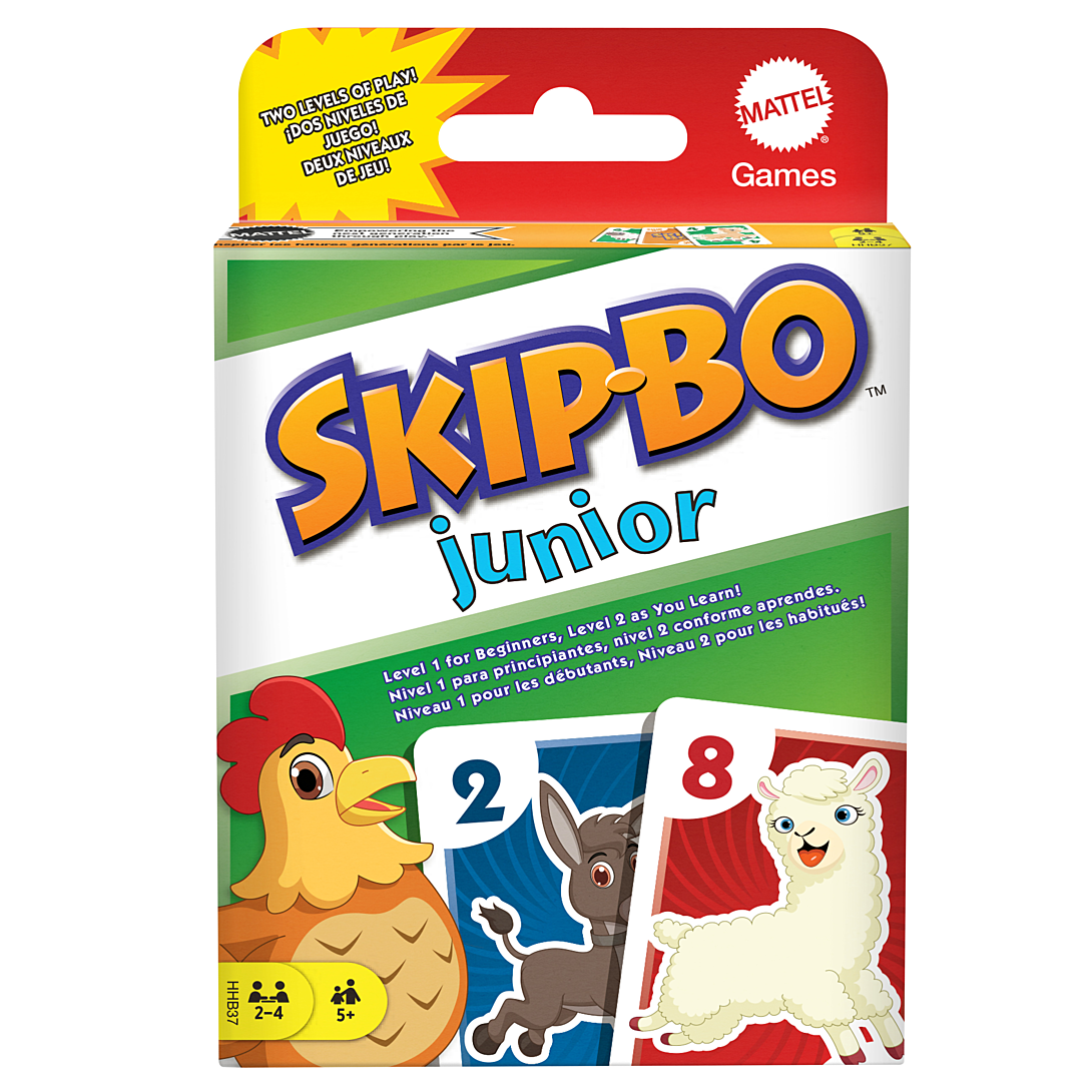 Jeu De Cartes Mattel Skip Bo Junior – 2-4 Joueurs, 2 Niveaux, Dès 5 Ans - vue 3