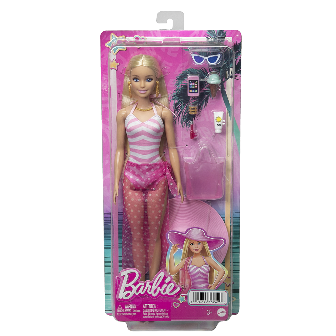 Poupée Barbie Plage Mattel HPL73 – Maillot De Bain Et Accessoires - vue 6