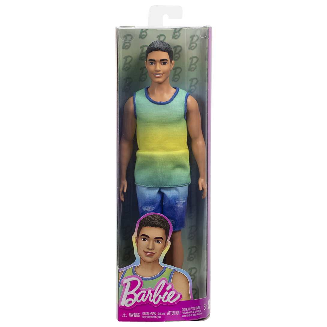 Barbie Fashionistas Poupée Ken Avec Débardeur Dégradé Et Short En Jean + HYV00 - vue 1