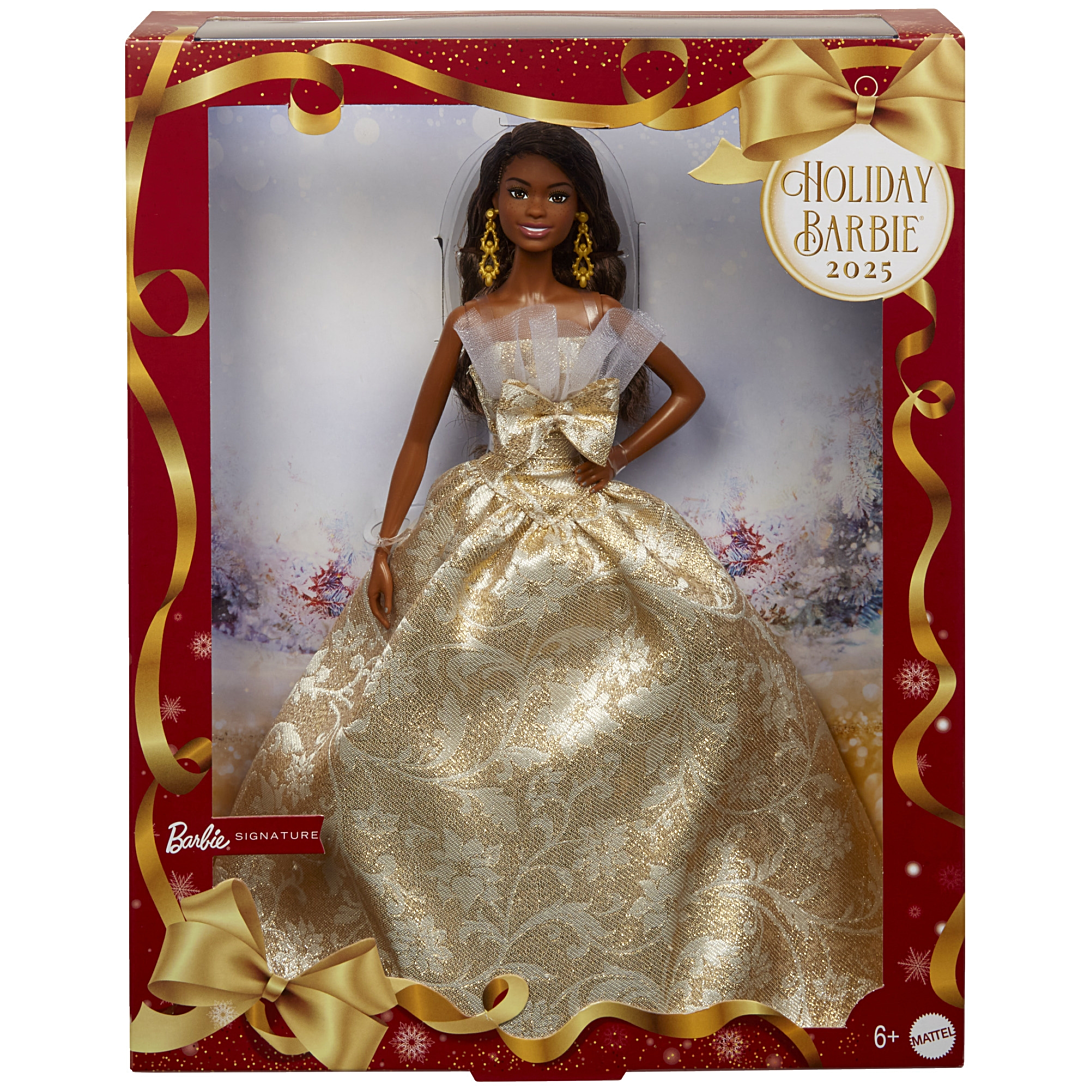 Barbie Poupée Barbie Joyeux Noël 2022 Cheveux Noirs Relevés - vue 3