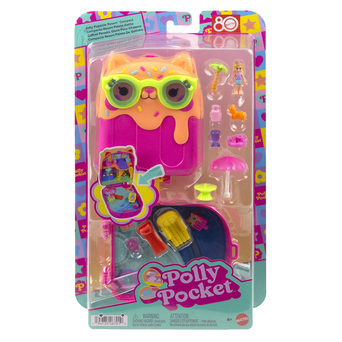 polly pocket-coffret vacances au soleil-jeu de voyage avec accessoires