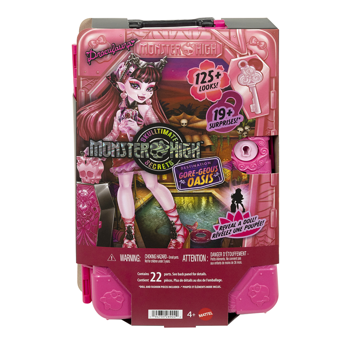 Coffret Monstrueux Secrets Draculaura Monster High JDR50 – 19 Surprises, Accessoires Inclus - vue 5