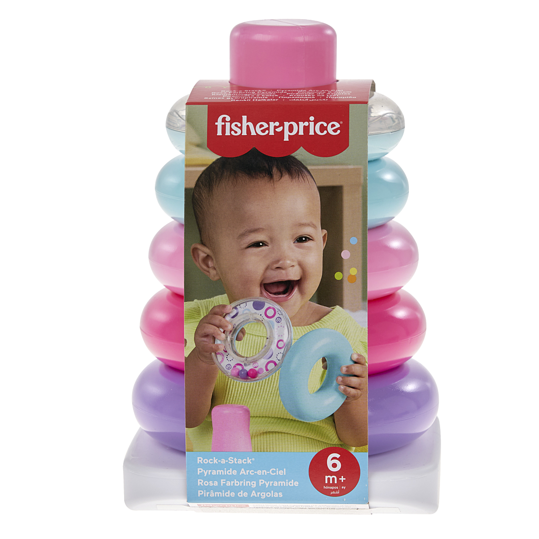 Jouet d'Éveil à Empiler Fisher-Price JGP94 – Pyramide Arc-en-ciel Colorée - vue 3