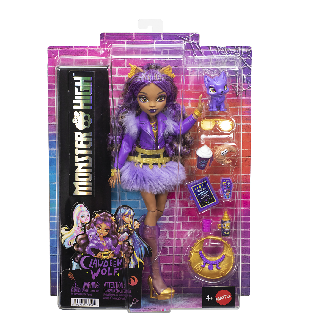 Poupée Monster High JHK30 – Clawdeen Wolf, 7 Accessoires Inclus - vue 1