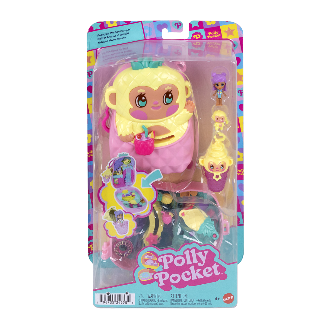 Polly Pocket Coffret Ananas et Ouistiti Jouet de voyage