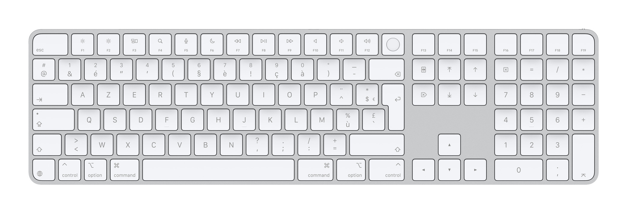 Apple Magic clavier Universel USB + Bluetooth AZERTY Français Blanc