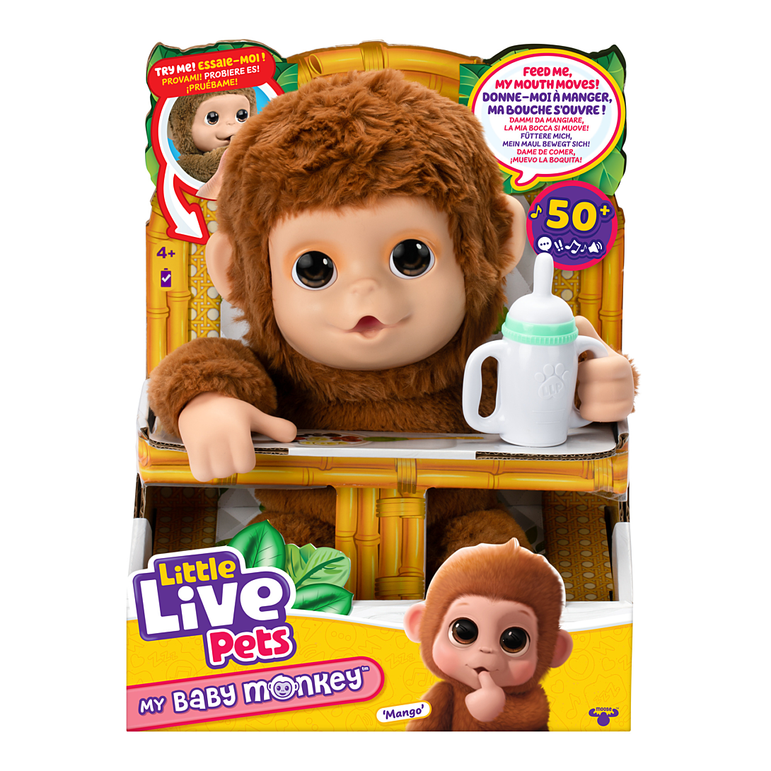 Peluche interactive Little Live Pets Mon Bébé Singe - vue 2
