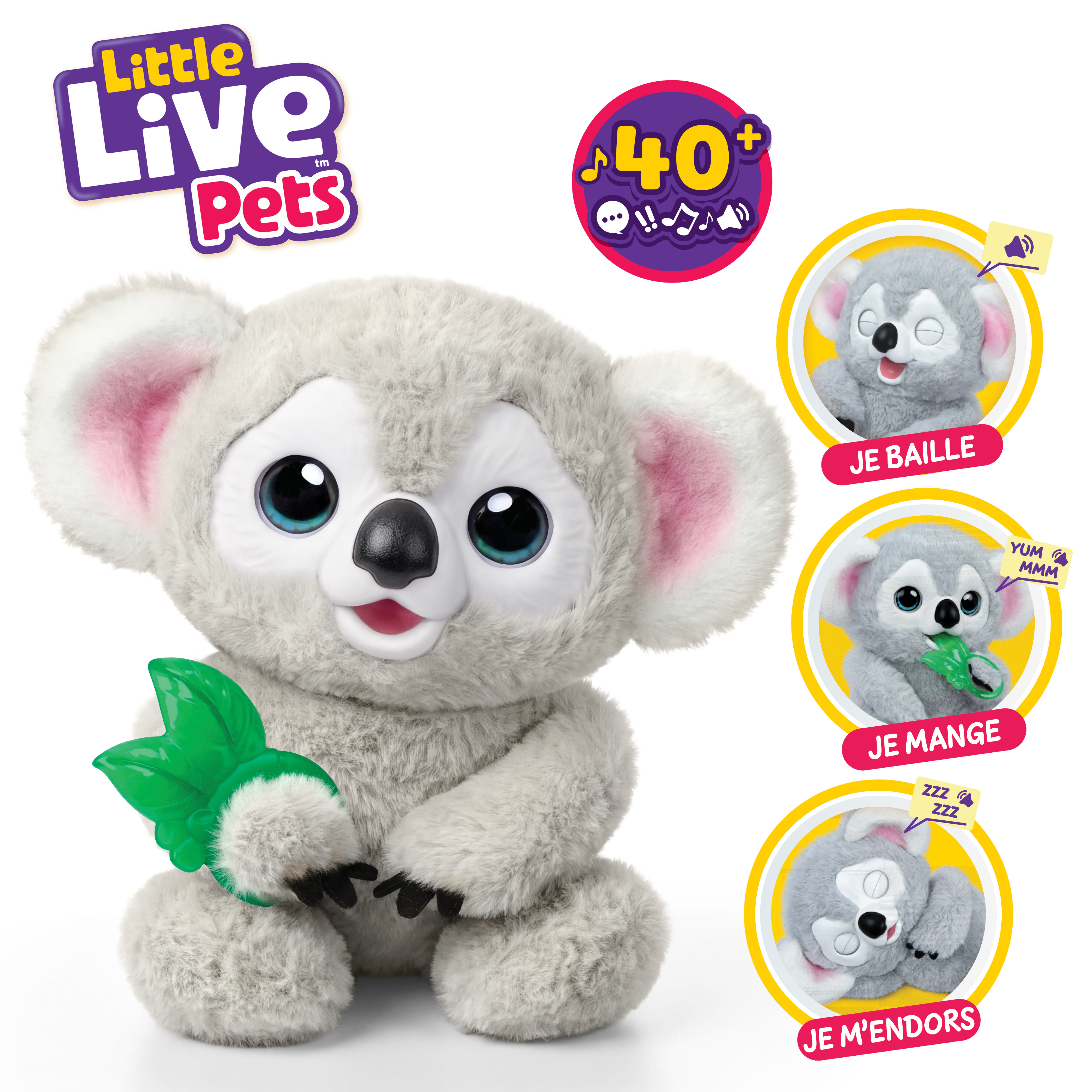 Peluche interactive LITTLE LIVE PETS Bébé Koala Sons Réactions - vue 2
