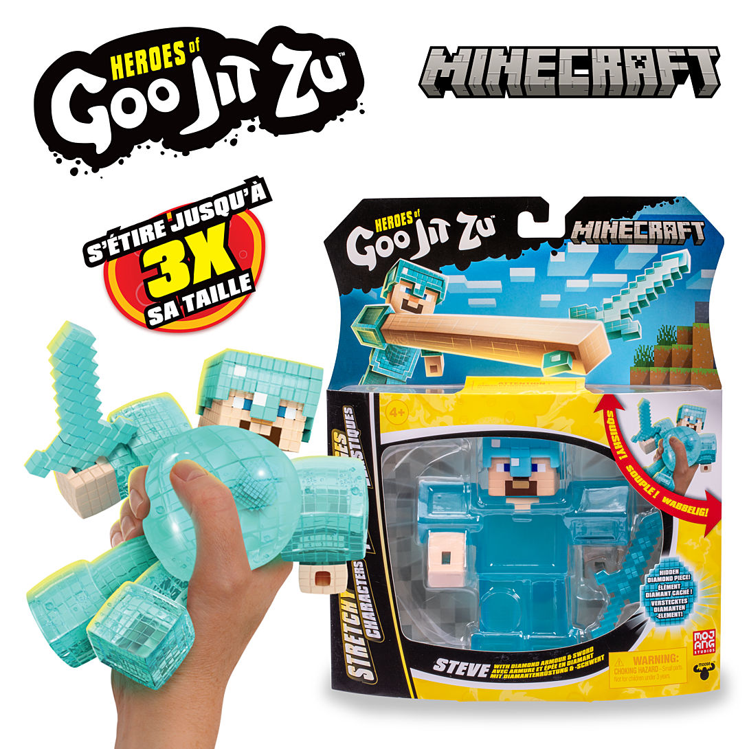 Figurine extensible GOO JIT ZU Minecraft Creeper 11 cm Texture élastique Extensible 3x - vue 5