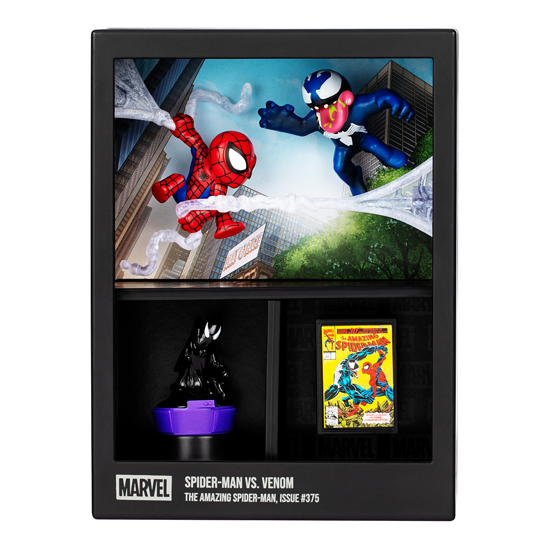 Figurine FANDROP x STAR WARS Spider Man vs Venom Vitrine avec scène culte + mini affiche 18 cm - vue 2