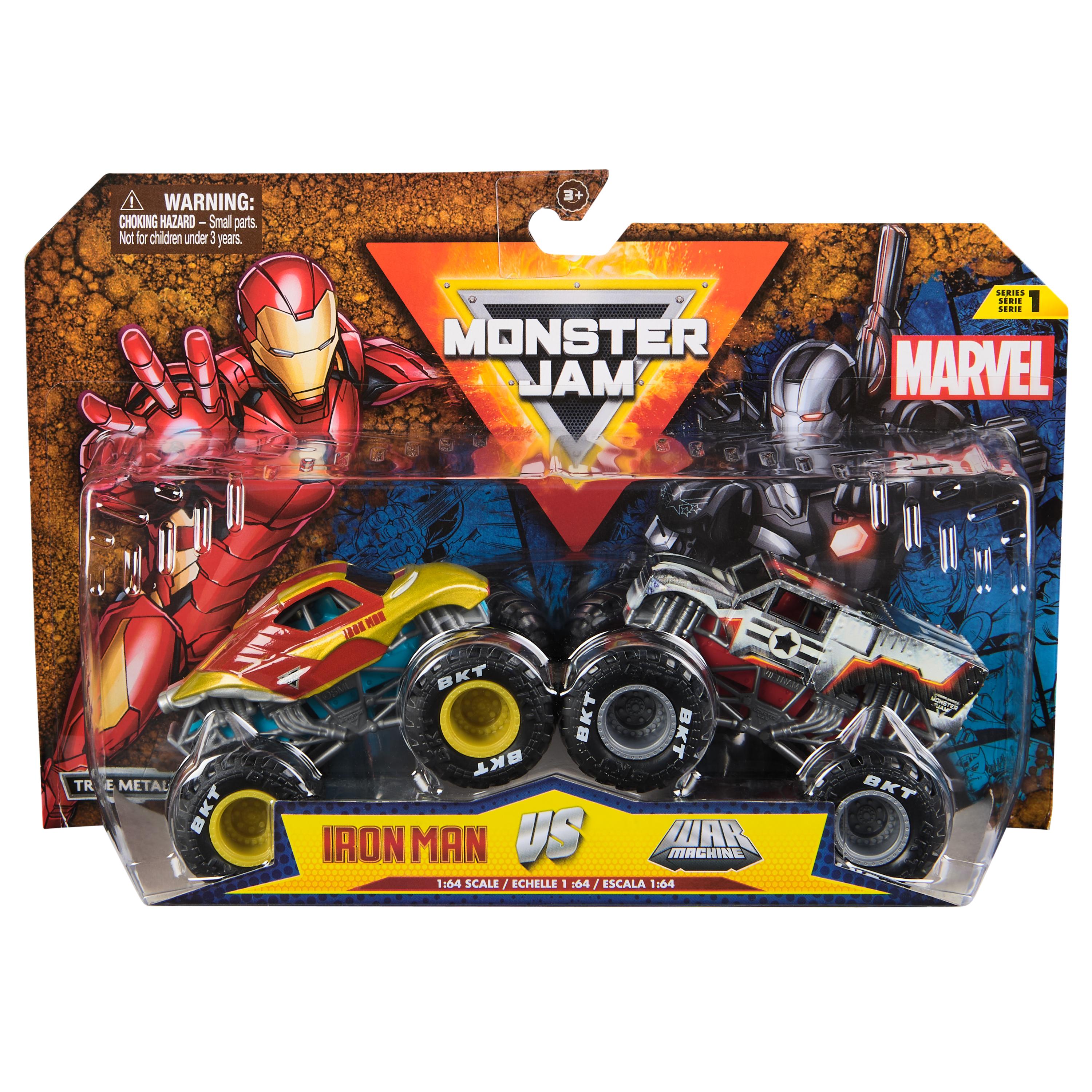PACK DE 2 VÉHICULES MARVEL DIE CAST 1:64 Monster Jam assort