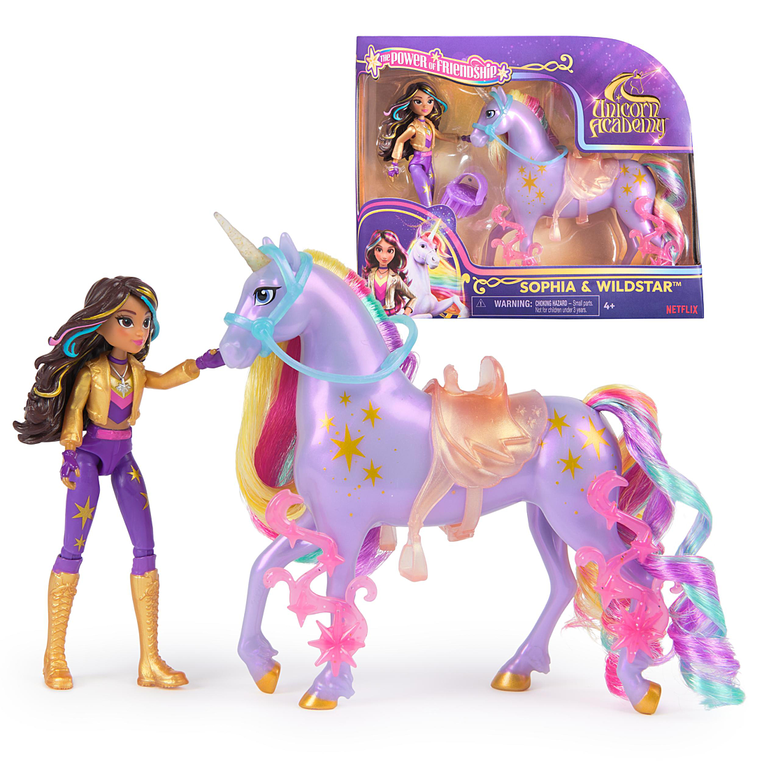 COFFRET LICORNE ET POUPEE WILDSTAR ET SOPHIA Unicorn Academy