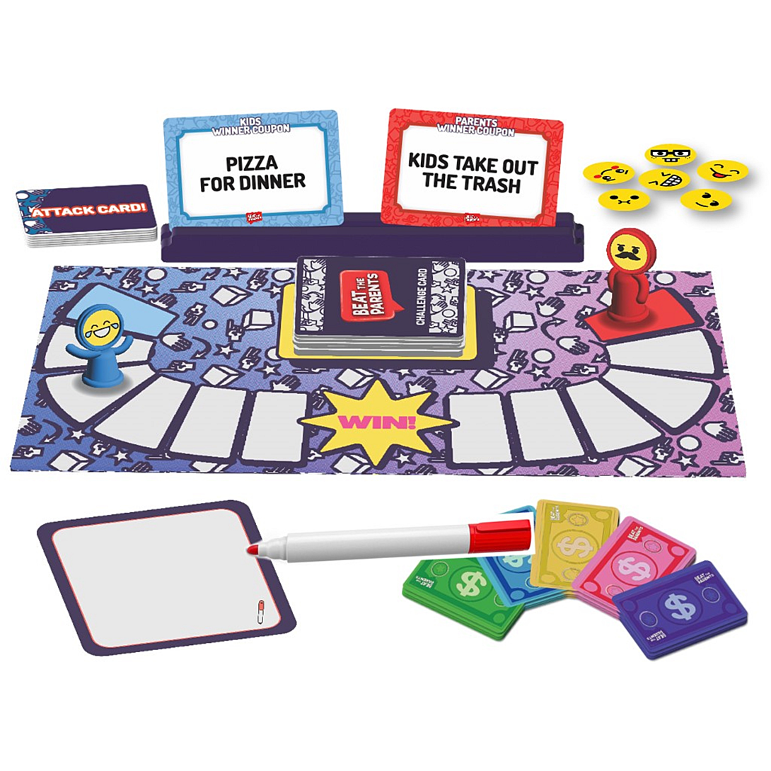 Jeu De Stratégie Spin Master Games Défie Tes Parents – Questions Et Défis Amusants, 4 À 8 Joueurs - vue 3