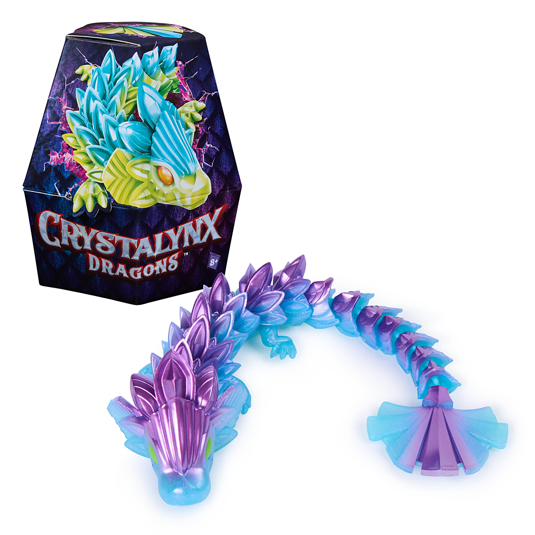 Spin Master CrystaLynx Dragons - Figurine Articulée Dragon 23 Cm - Figurine À Collectionner Et À Personnaliser - Combinaison Animaux Imprimés En 3D - Cadeau Enfant - Jouet Enfant 8 Ans Et + - Modèle Aléatoire