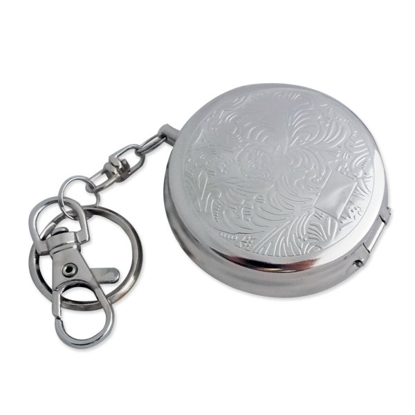 Cendrier De Poche Portable Métal Avec Porte-Clés - Anti-Odeurs Noir Et Blanc