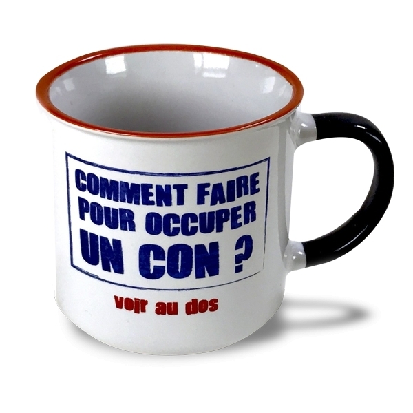 Mug Humoristique "Connasse" - Blanc à Paillettes, Céramique, Avec Anse, Neuf (STC)
