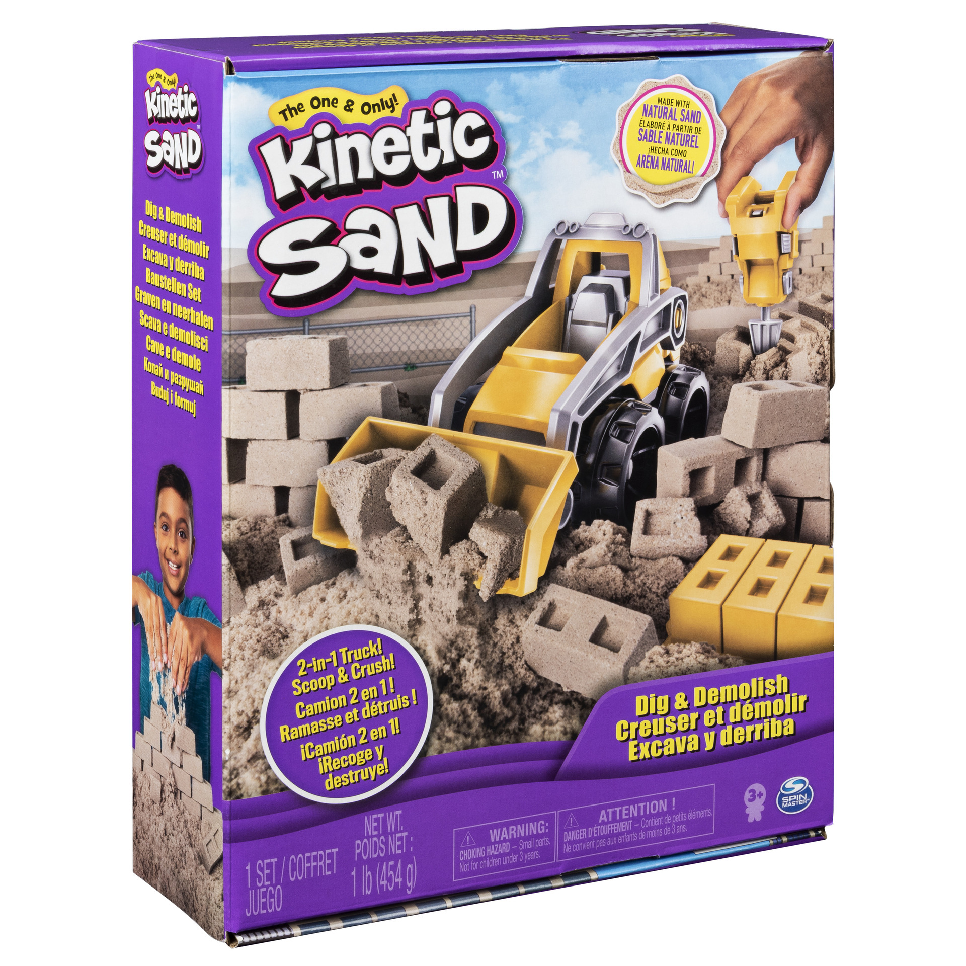 Spin Master Kinetic Sand C Chantier Creuser Et Demolir 454 G
