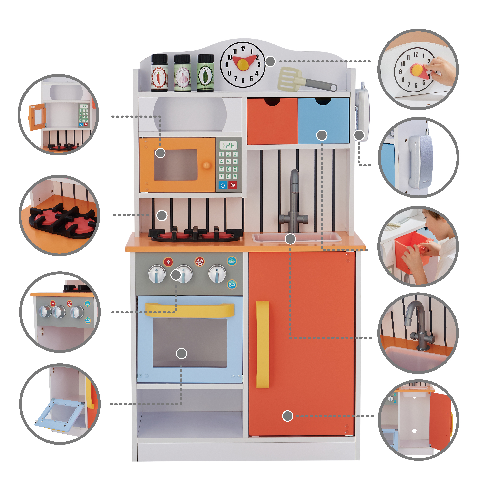 Kit Dînette 49 Pièces Pour Enfant - Accessoires Cuisine, Plastique, Dès 3 Ans, Neuf