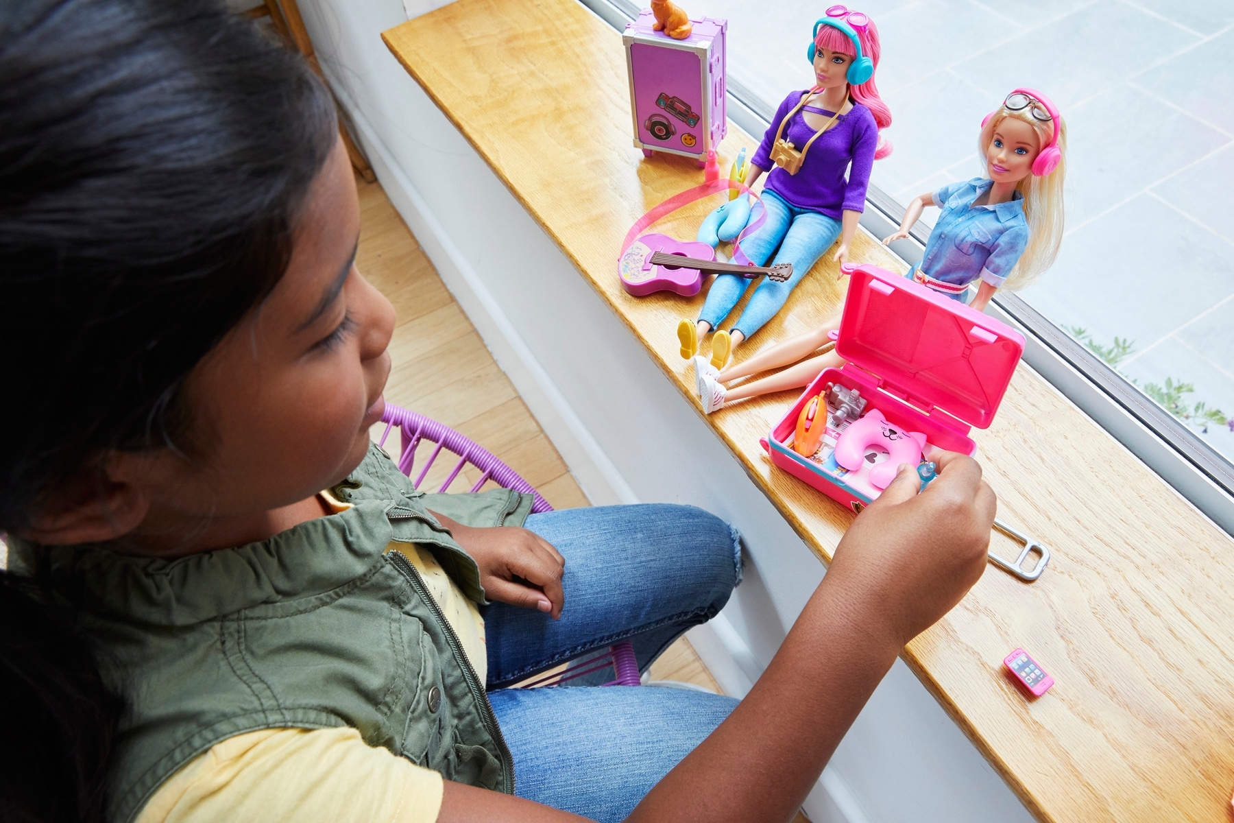 Coffret poupée Barbie Skipper avec accessoires voyage - Poupée - Achat & prix