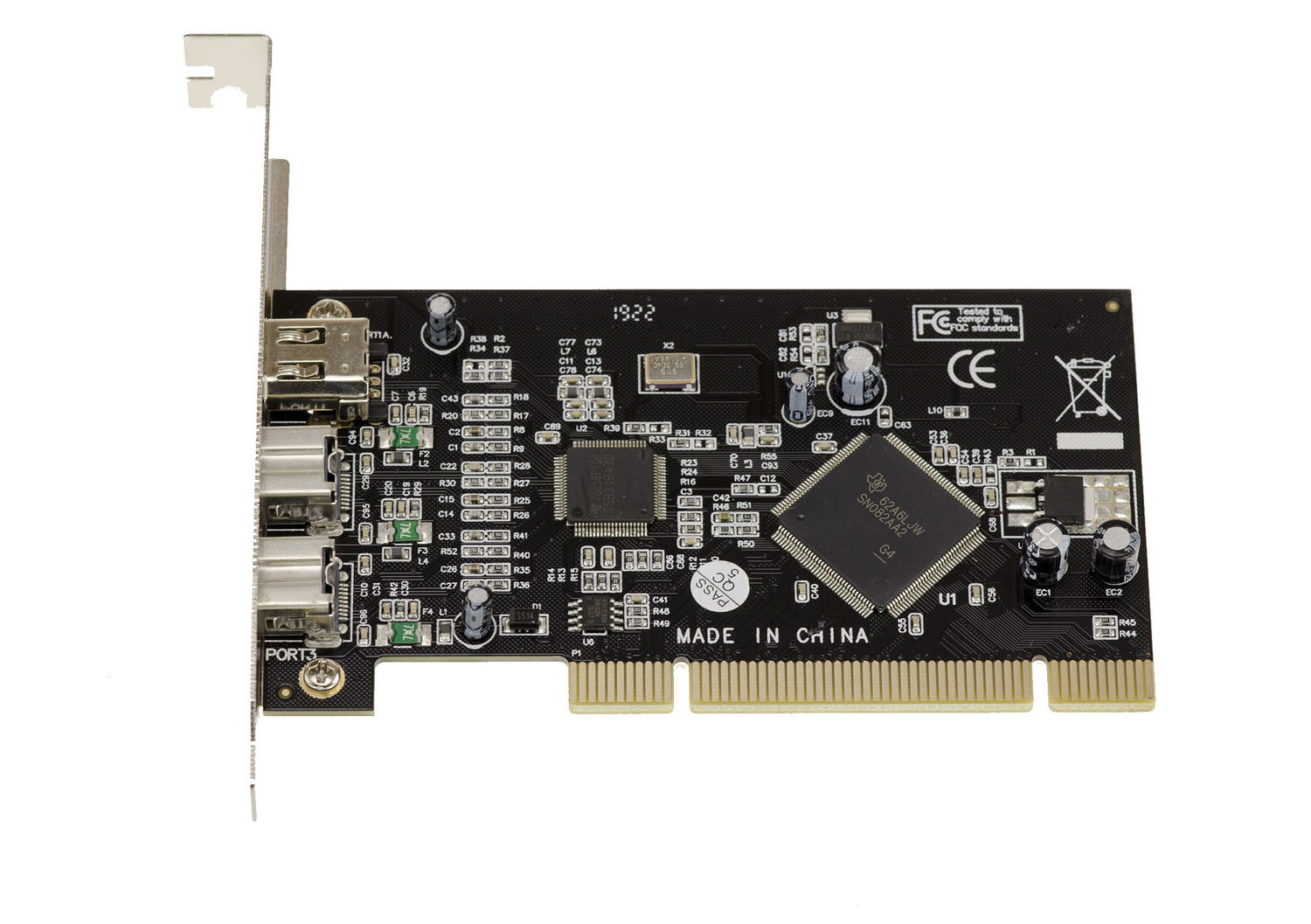 Carte Contrôleur PCI Firewire 3 Ports IEEE 1394 Pour PC Bureau