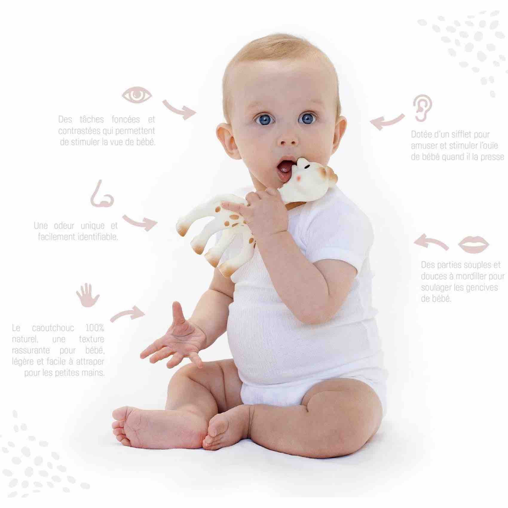Lot De 2 Cuillères Bébé Sophie La Girafe - Silicone Doux, Ergonomique, Premiers Repas