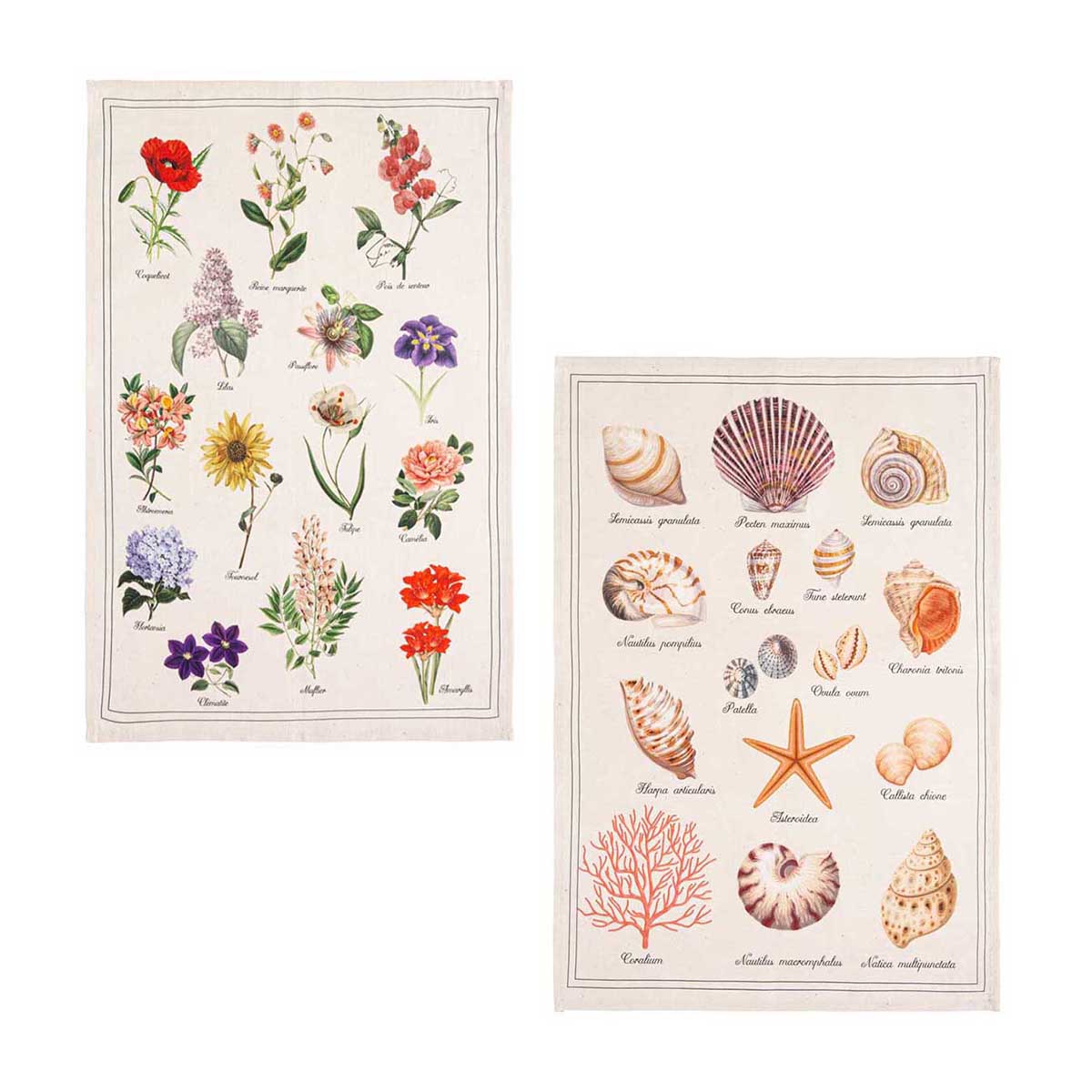 Torchon de cuisine motifs verre de cocktail, essuie main motifs estival