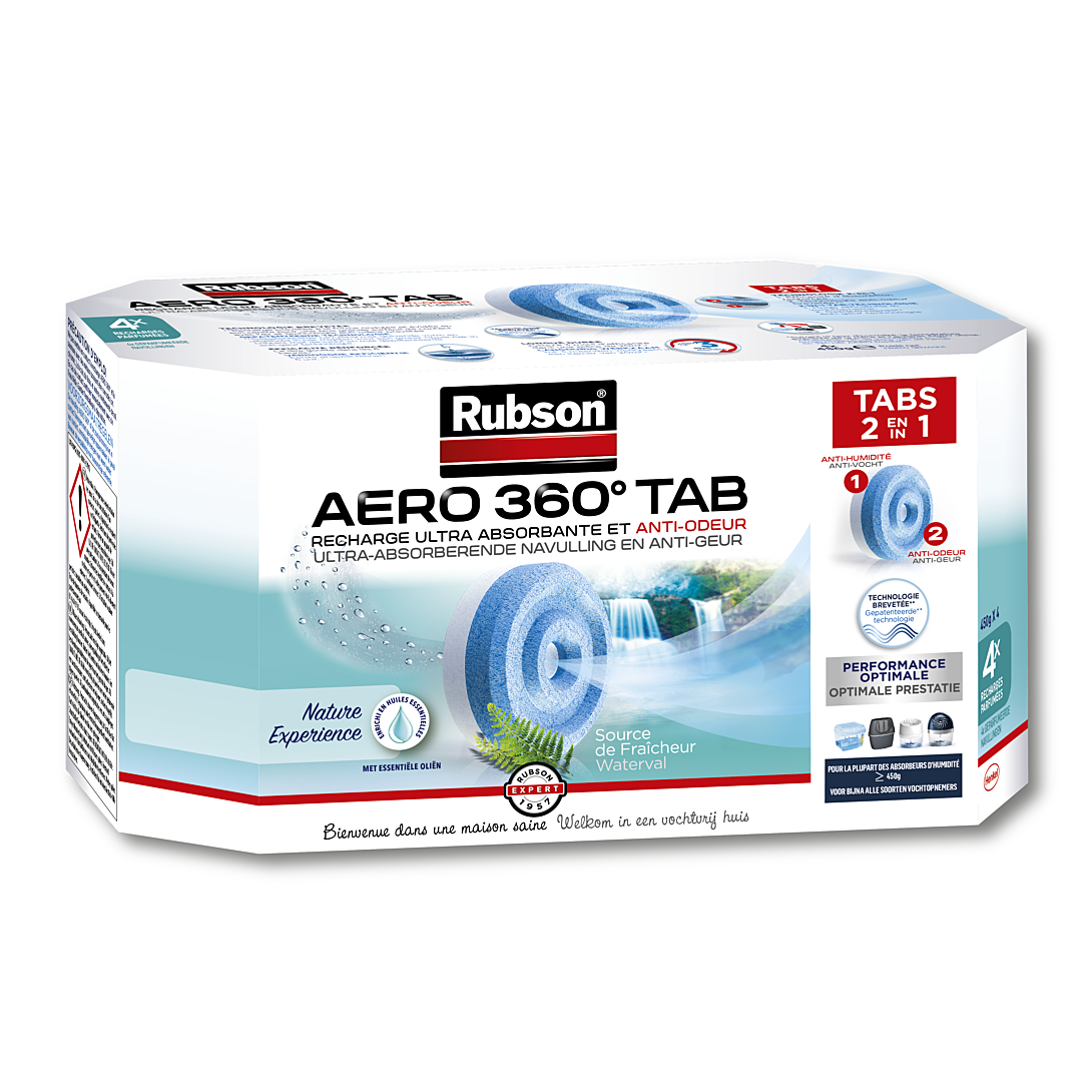 Recharge Aero 360 Absorbeur D'humidité Nature Experience Source De Fraîcheur Rubson Le Lot De 4 Recharges - vue 2