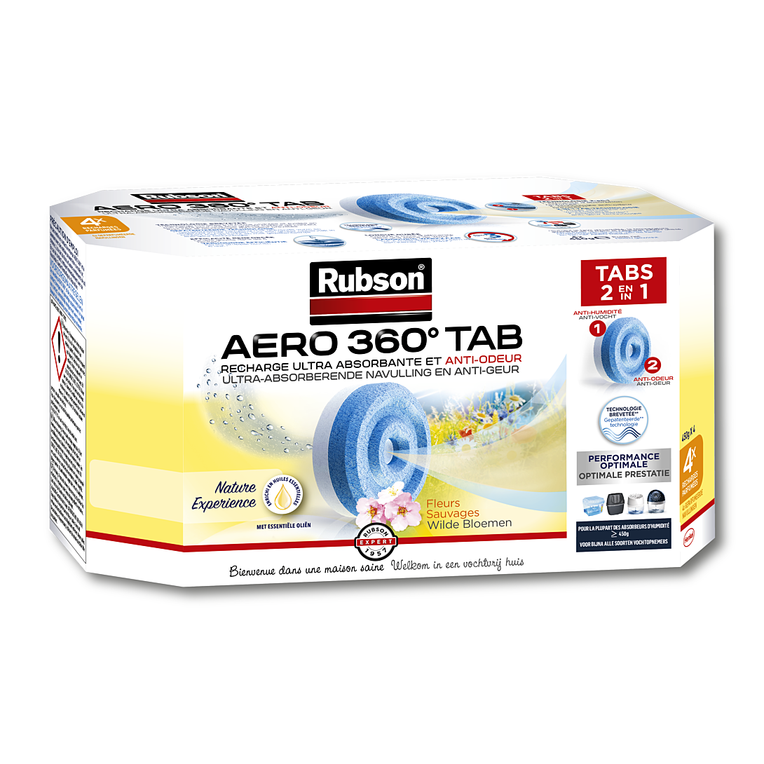 Recharge Aero 360 Absorbeur D'humidité Nature Experience Source De Fraîcheur Rubson Le Lot De 4 Recharges - vue 1
