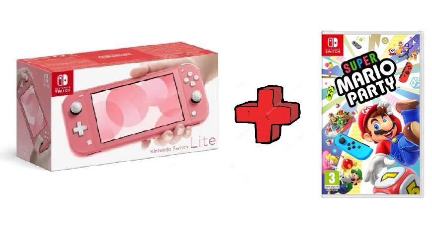 Switch lite corail + super mario party au meilleur prix | E.Leclerc