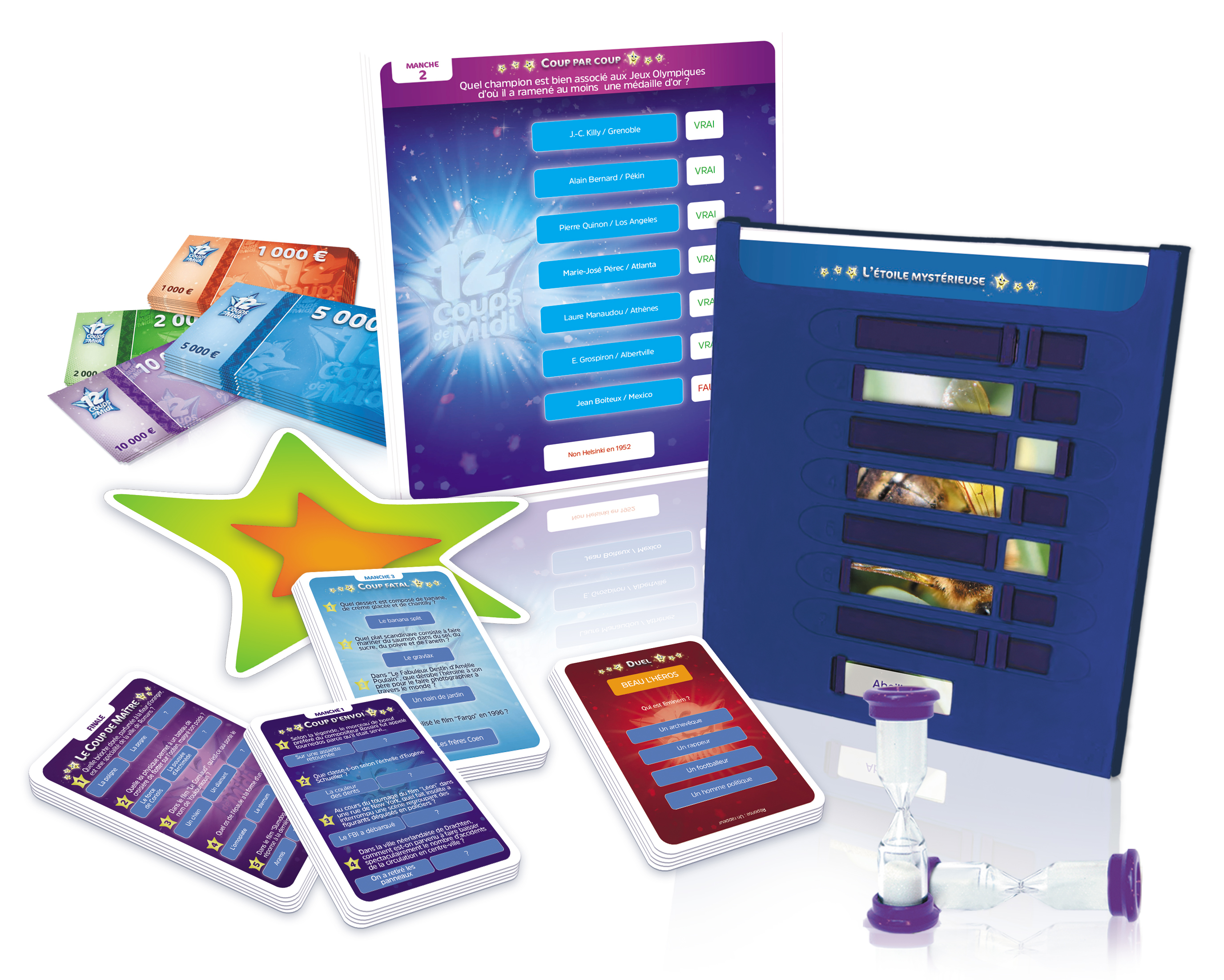 Dujardin Les 12 Coups de Midi Jeu TV Jeu de Questions Réponses Jeu Educatif A Jouer en Famille ou entre Amis Se Joue de 2 à 4 Joueurs Pour Enfants à partir de - vue 2