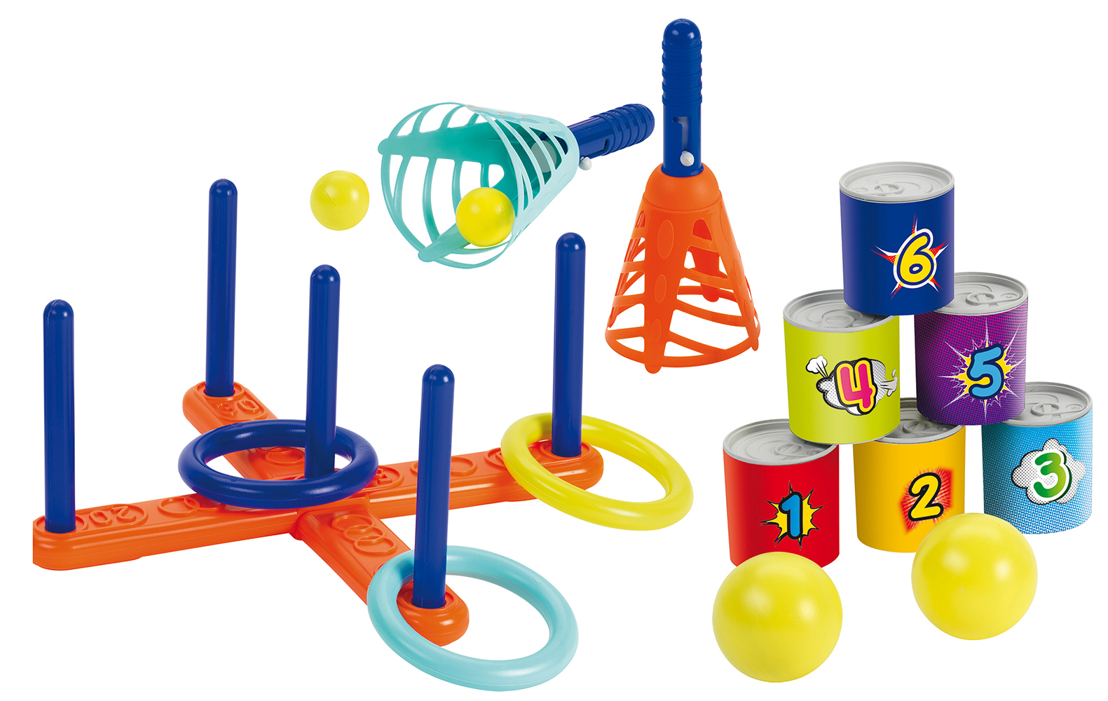 Jeu d'adresse ECOIFFIER Pack 3 Sports Chamboule tout Jeu de croix Lance balles - vue 2