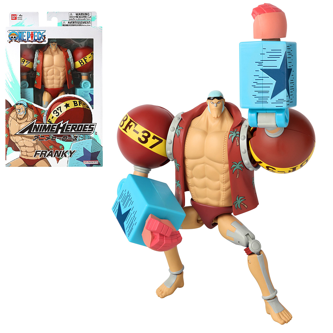 Bandai - Anime Heroes - One Piece - Figurine Anime Heroes 17 cm - Franky - 36938 - Multicolore
