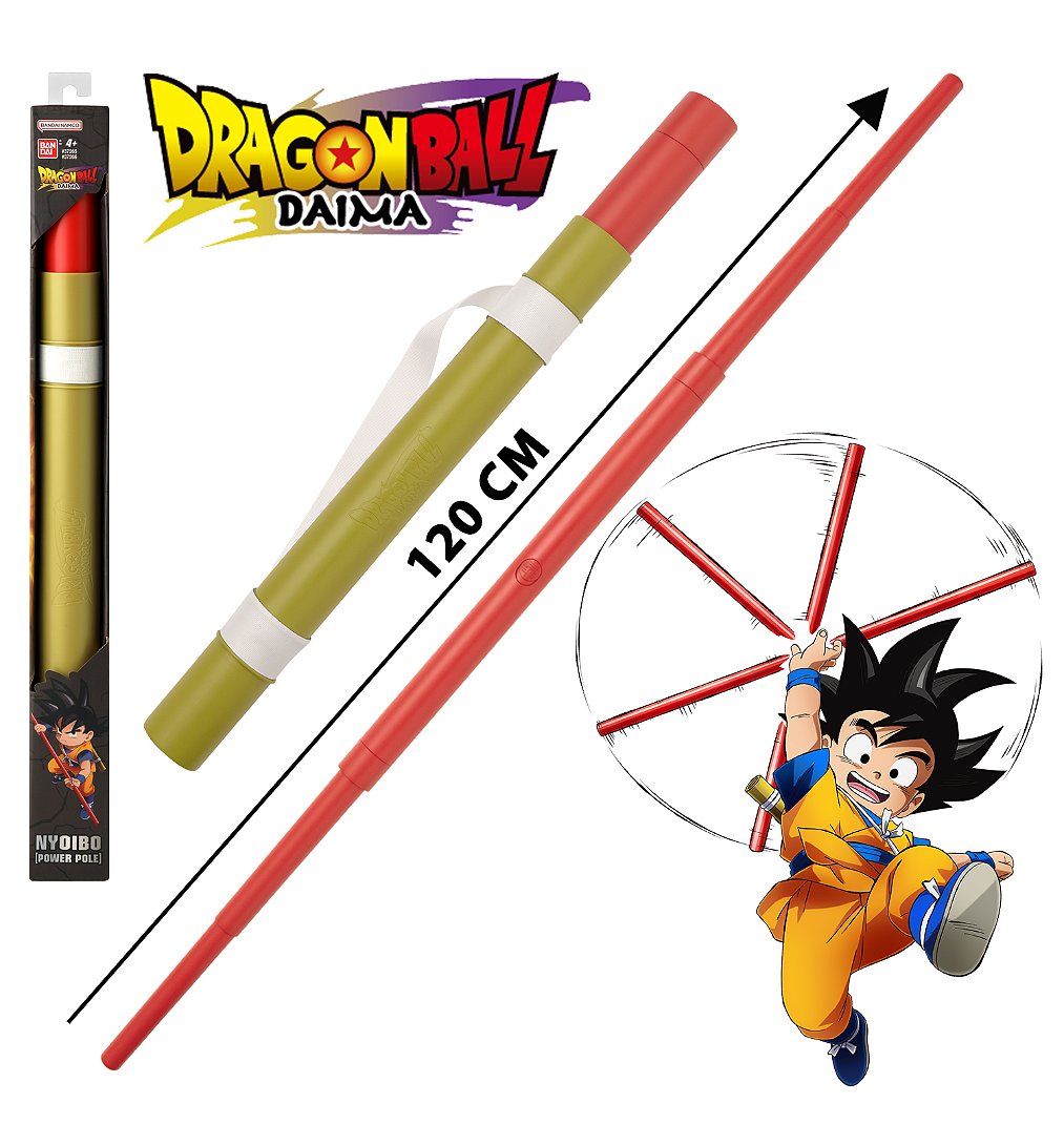 Bandai Dragon Ball Daima Bâton Magique 120 cm Nyoibo Power Pole Dragon Ball Daima Licence Officielle Dragon Ball Accessoire Déguisement Manga Role Play Jouet Enfant et + 37266 - vue 7