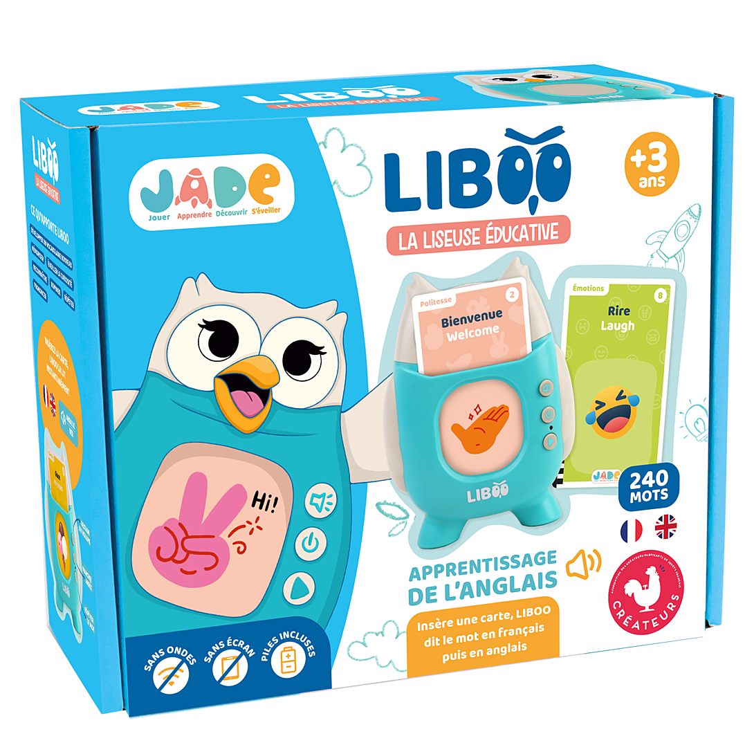 Liseuse Liboo Français Anglais 240 Mots Jeu Educatif Piles Incluses Vocabulaire Apprentissage Design Français - vue 3