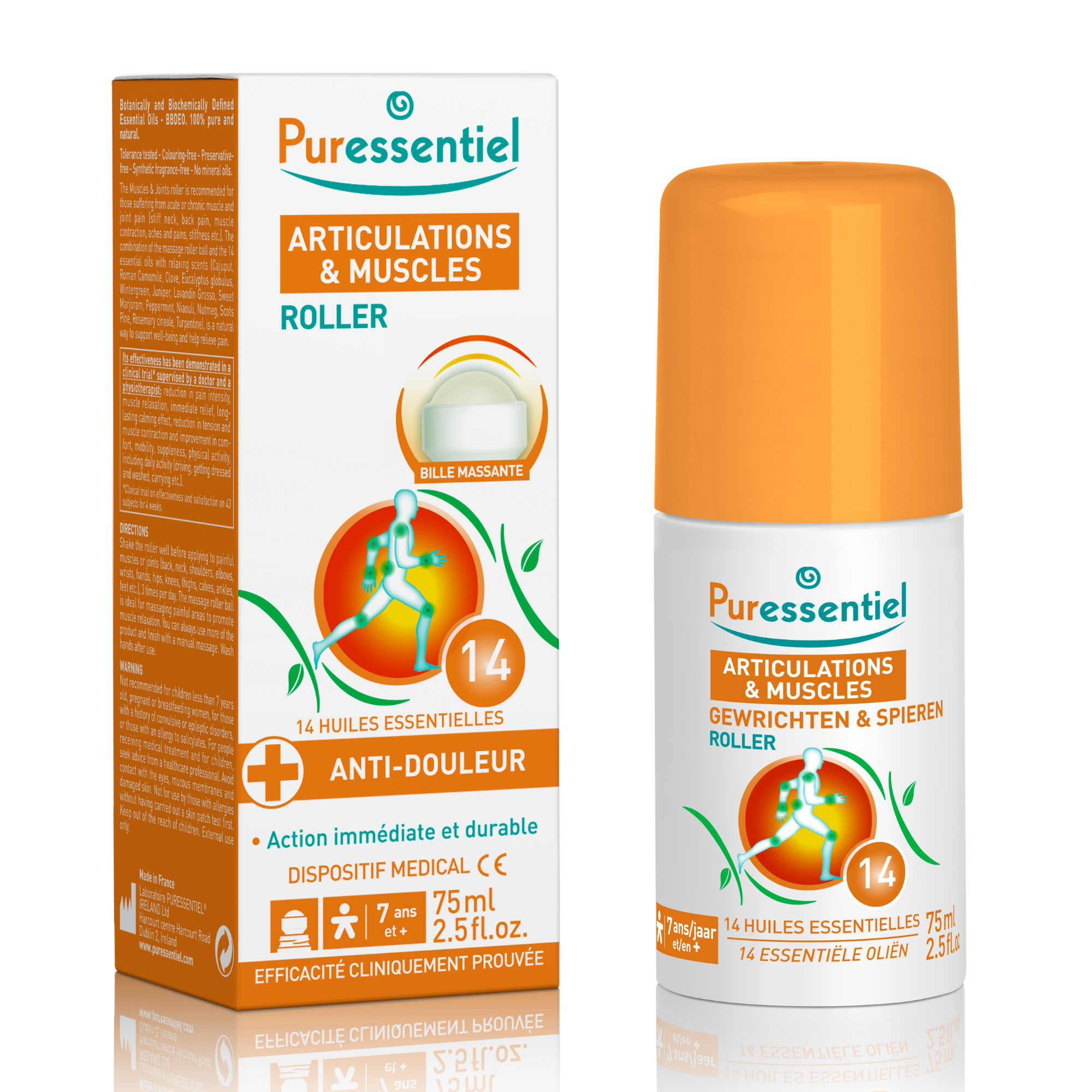 Huiles Essentielles Articulations Puressentiel Le Roller De 75 Ml