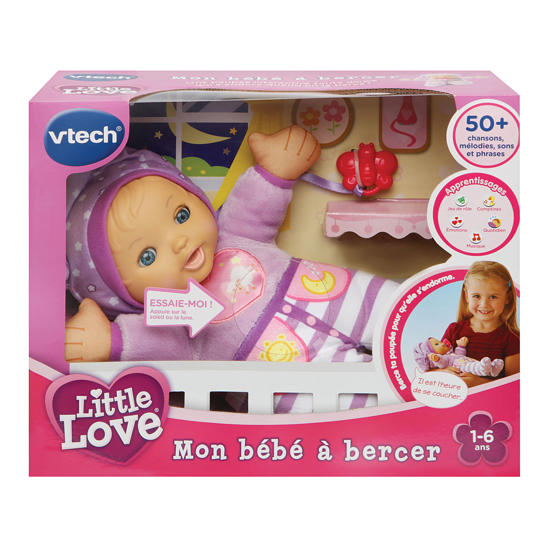 Poupée Interactive VTech 80-196605 – Little Love Mon Bébé à Bercer
