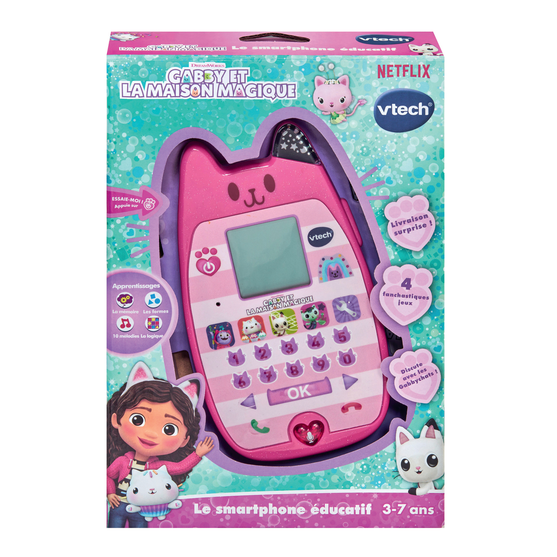 Smartphone Éducatif Vtech Gabby 80-561905 – 4 Jeux Interactifs pour Enfants - vue 7