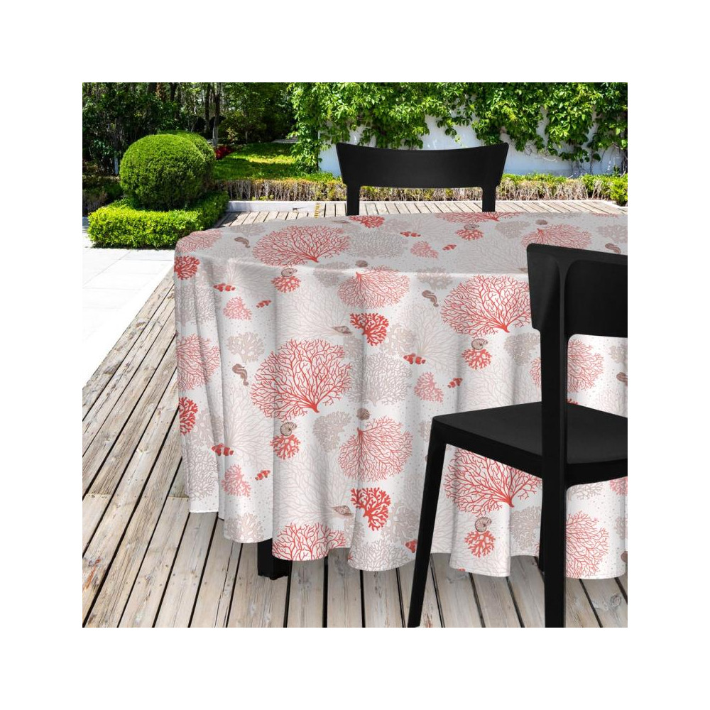 Nappe Toile Cirée ANRO Lavable 220x140 Cm Ovale - Motif Pêcheur, Imperméable, Intérieur/extérieur