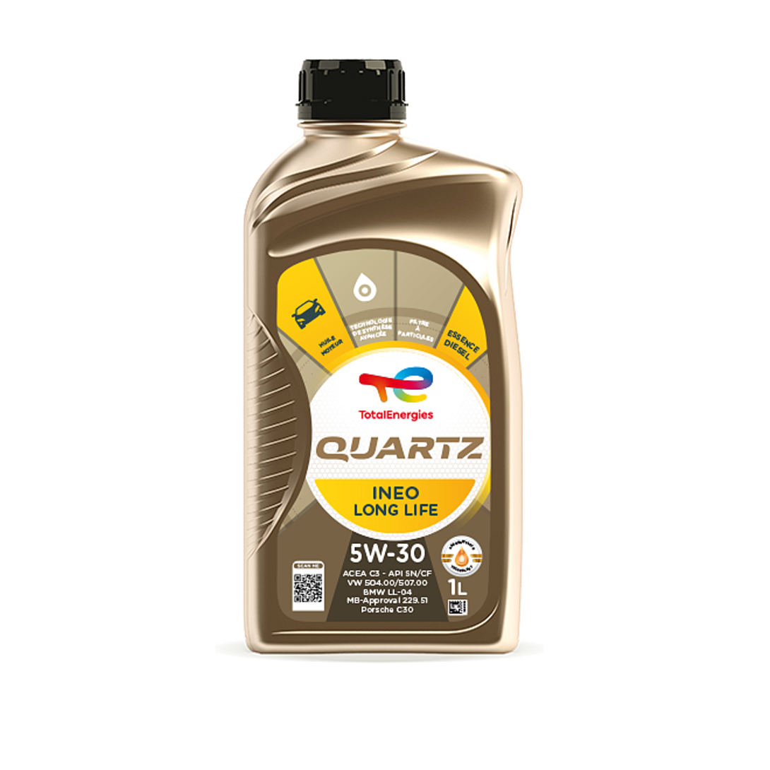 Huile Moteur TotalEnergies 213817total – 5W-30, Normes ACEA C3, Homologué Volkswagen, BMW, Mercedes