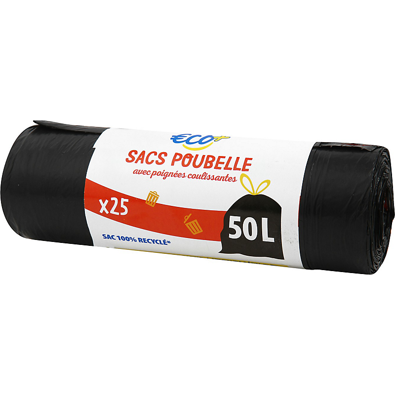 sacs poubelle coulissant 50 l x 25 ECO