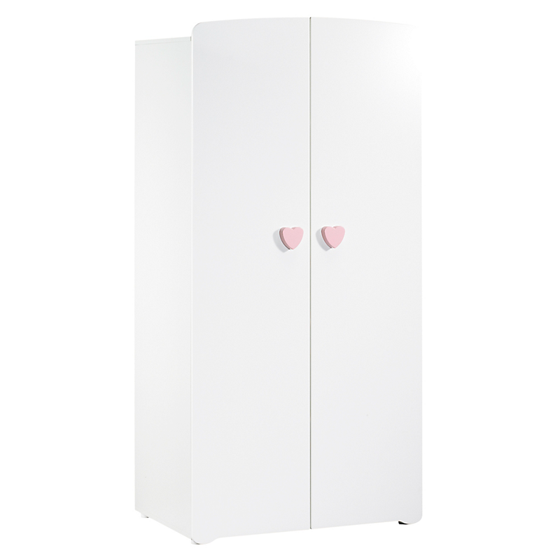 Armoire chambre bébé 2 portes Boutons coeur