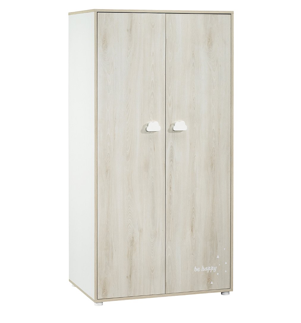 Armoire 2 portes Hêtre Cendré SMILE