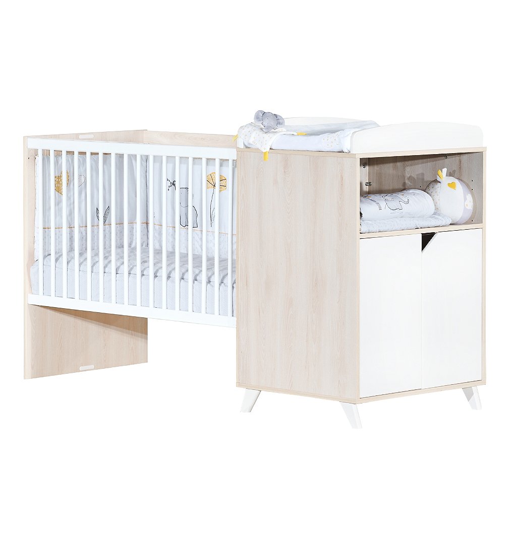 Lit bébé combiné évolutif 120x60 en 90x190 SCANDI - vue 2