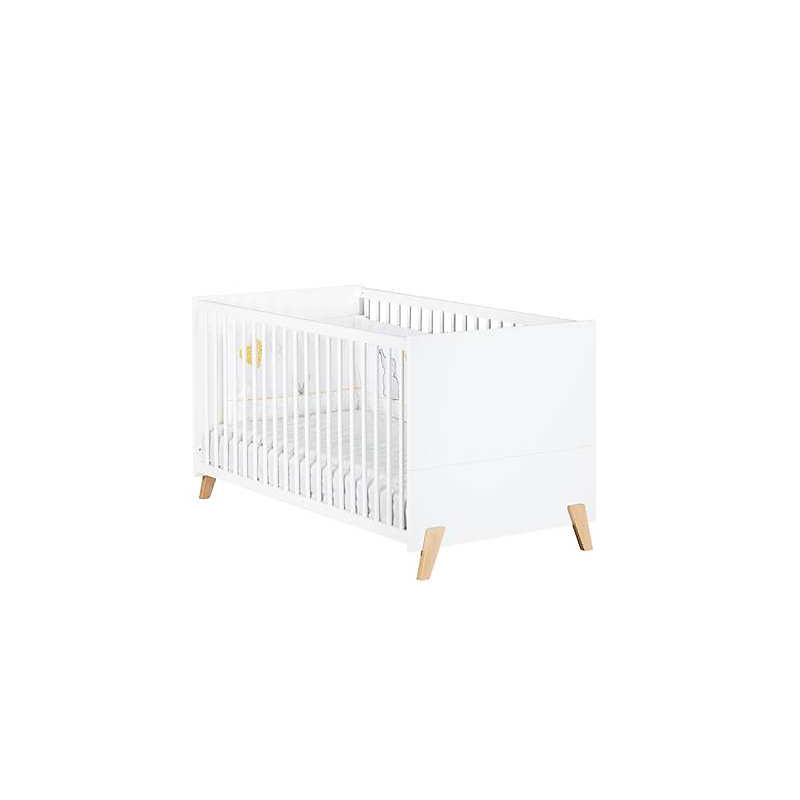 Lit bébé évolutif 140x70 avec pieds bois Little Big Bed JOY NATUREL