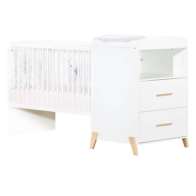 Babyprice JOY NATUREL Lit Combine Evolutif 120x60 en 90x190