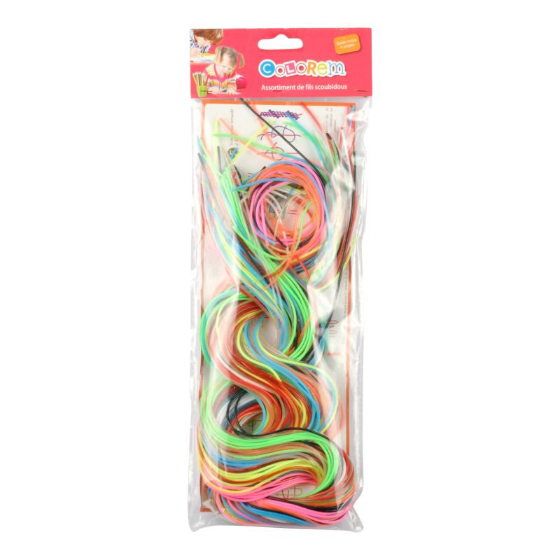 Kit Scoubidous Fluo 50 Fils - Créativité et Apprentissage pour Enfants
