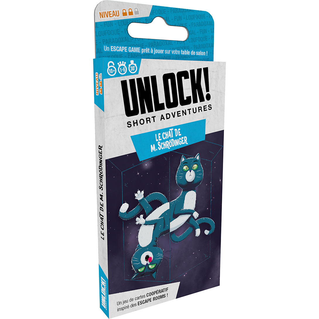 Jeu d'Escape Game Asmodee Unlock Le Chat de M. Schrodinger SCUNLSH08FR – Aventure Coopérative - vue 2