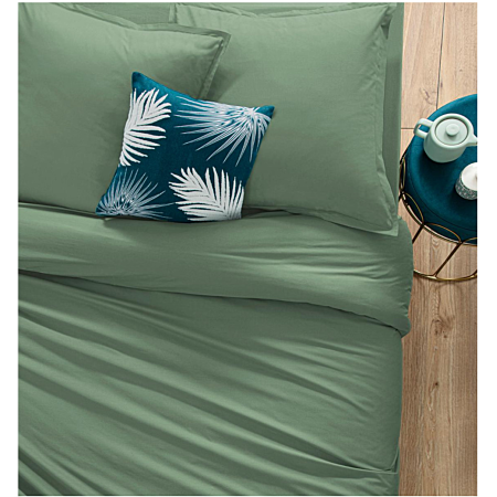 Lot de 2 draps housses jersey bleu canard bonnet 30 cm 140x190/200 Lot de 2 draps housses jersey bleu canard bonnet 30 cm 140x190/200